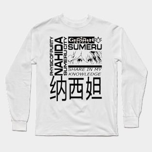 Genshin Impact Nahida JP (Black) Long Sleeve T-Shirt